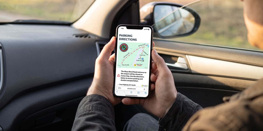 Map directions on webpage